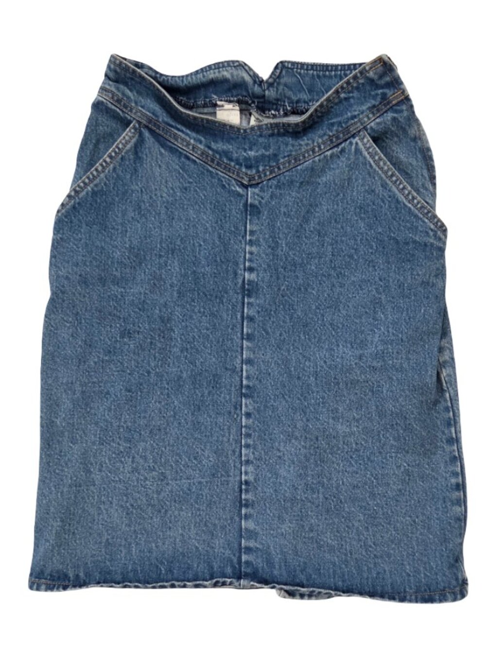 Y2K Vintage 90s Cherokee Blue Denim Slit Skirt 100% Cotton Juniors 9 V Waist